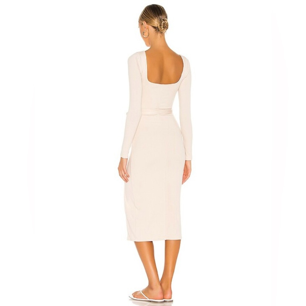 Lovers and Friends Sariah Beige Ribbed Midi Dress XS - $168 Excellent condition - Picture 3 of 14